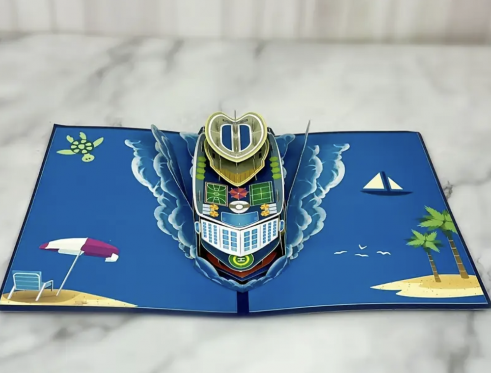 Pop-up kort krydstogtskib