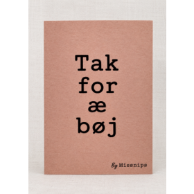 Postkort, Tak for æ bøj, brun