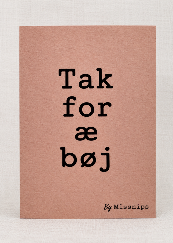 Postkort, Tak for æ bøj, brun