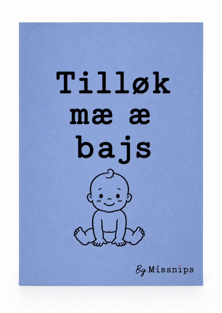 Postkort, Tilløk mæ æ bajs, lyseblå