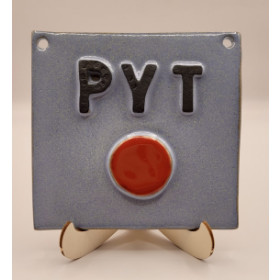 PYT knap i keramik, lyse blå 