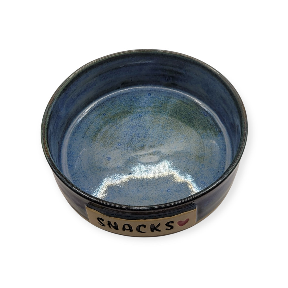 Snackskål i keramik, blå