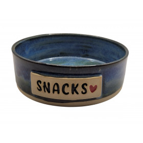 Snackskål i keramik, blå