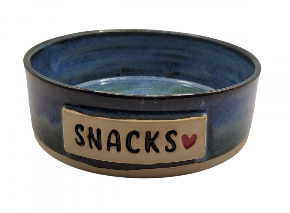 Snackskål i keramik, blå