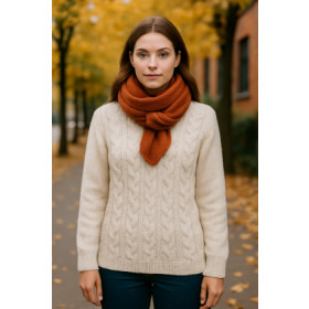 Strik sweater i creme hvid