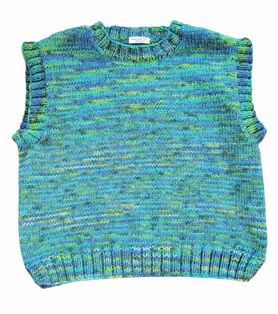 Strikket vest i str. M