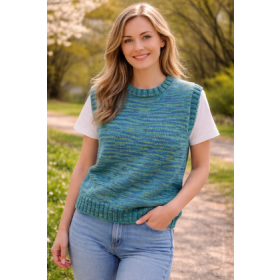 Strikket vest i str. M