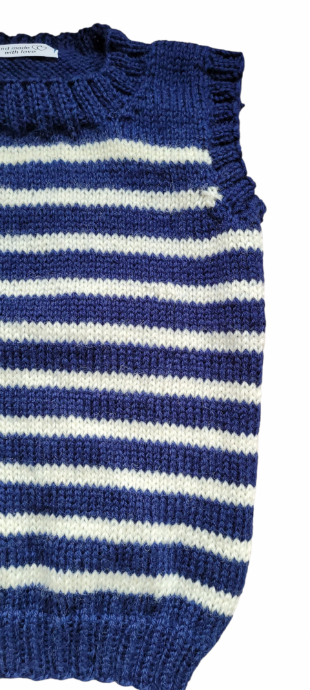 Strikket vest til børn, str. 5-6 år