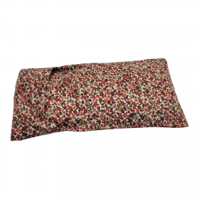 Varmepude lille, hvid med røde blomster