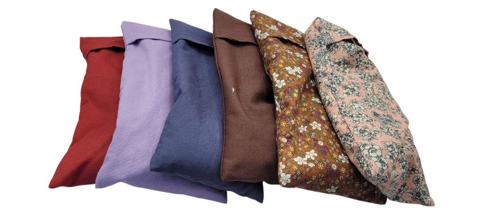 Varmepude lille, lyserød/blomster