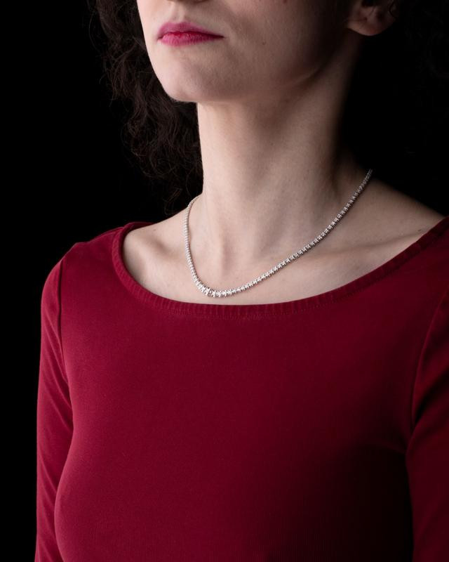 "Christine" – 18Kt tennis-collier, 3.0tcw