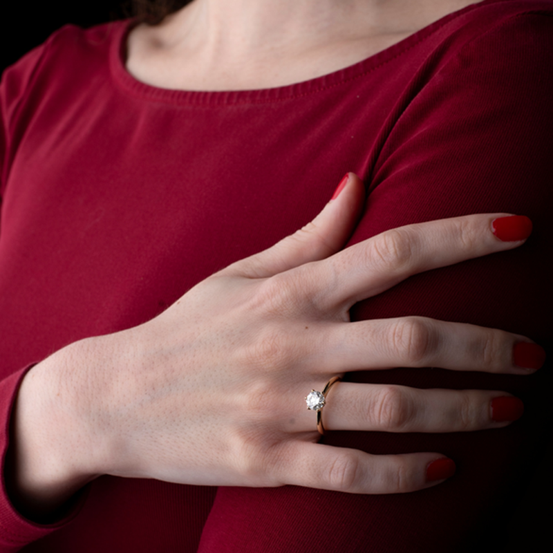 “Ezze” – 18KT Solitaire Ring, 1.00ct