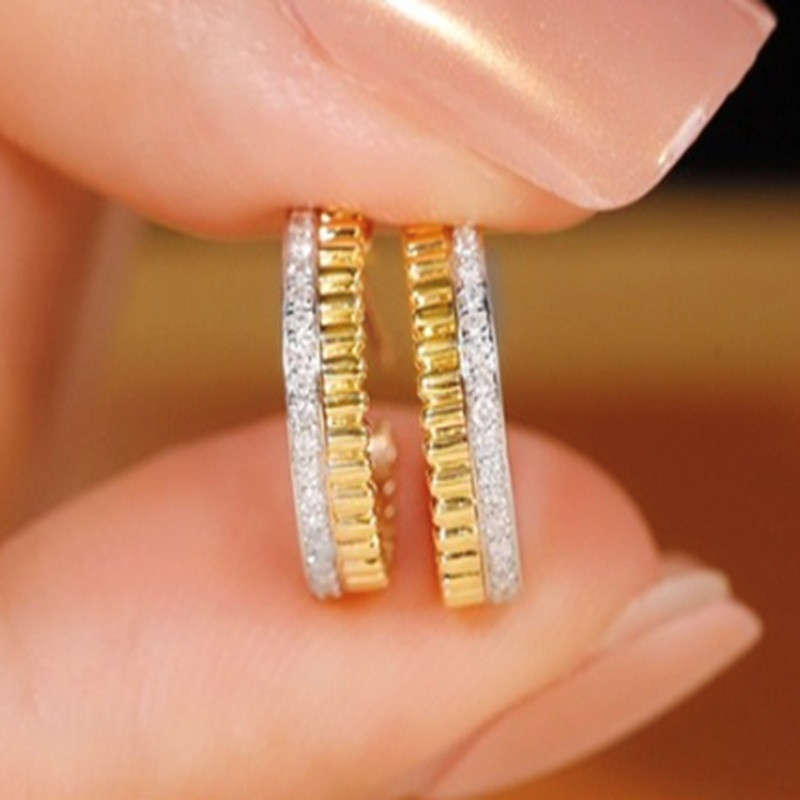 "Marina" – 18Kt semi-creol, 2x0.10tcw