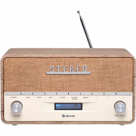 Denver Dab-36Lw Dab Radio Med Bluetooth Og Lcd Skærm