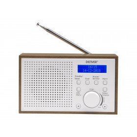 DENVER DAB-46 DAB bærbar radio Brun Hvid