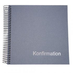 GOLDBUCH Fotoalbum Konfirmation SPIRAL 20X20CM Grå