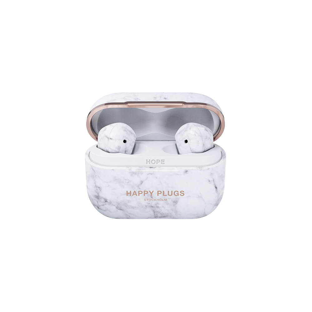 Happy Plugs Hope White Marbel