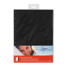 Walther Sort karton sider med pergamy A4