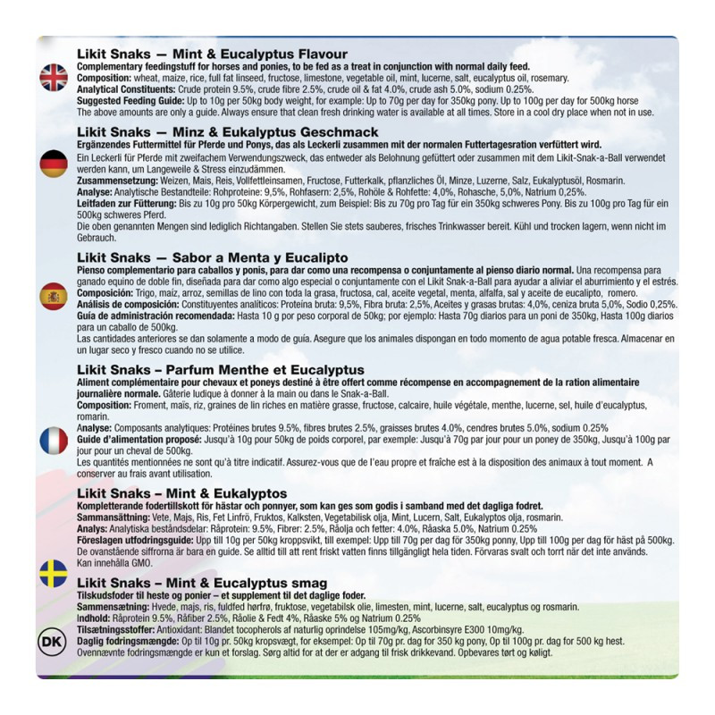 Lickit Snacks, Mint/Eucalyptus 500g. - Lickit