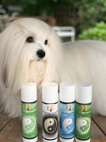 B&B Hundefrisørens professionelle fugtgivende shampoo DeLuxe fra 149,- kr.