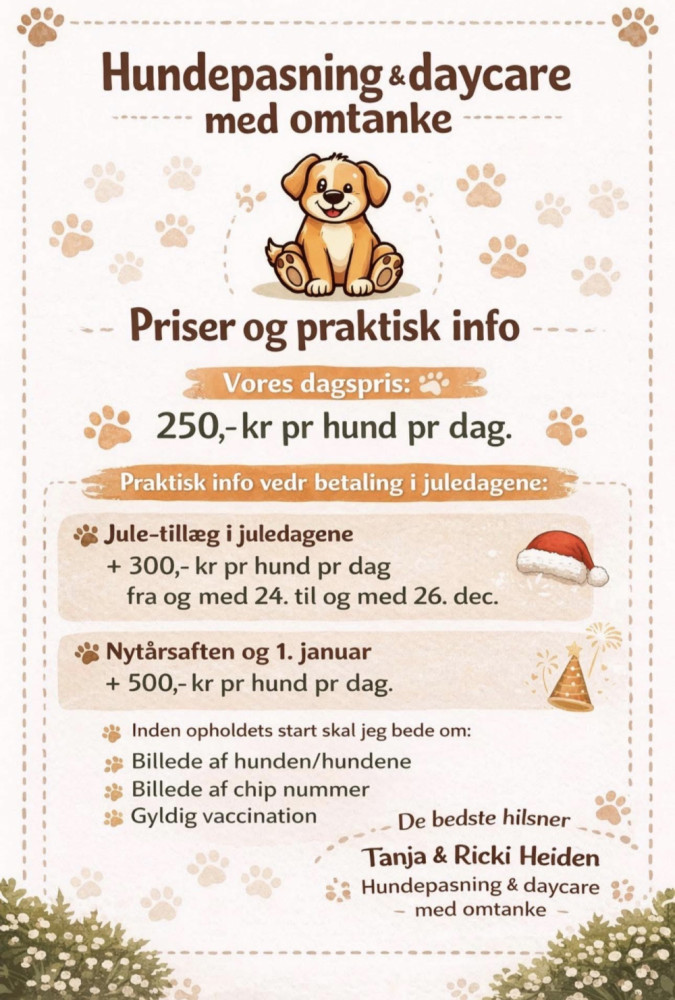 Hundepasning & daycare med omtanke 