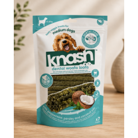 Knash Woofa Loofa Mint & Kokos – 7 stk. M