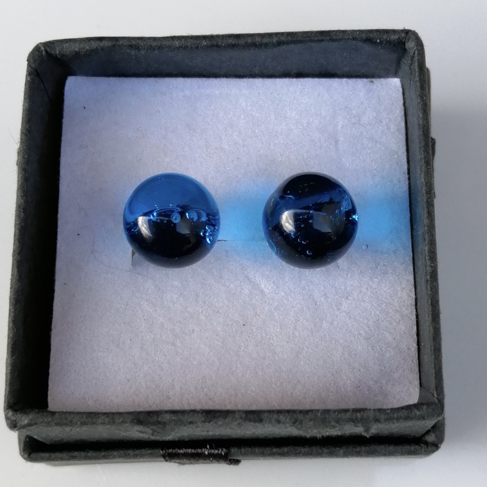 Øreringe, klar havblå