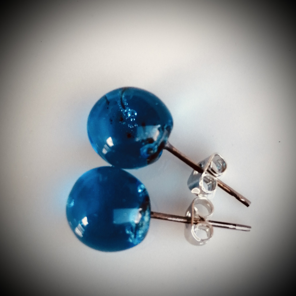 Øreringe, klar havblå