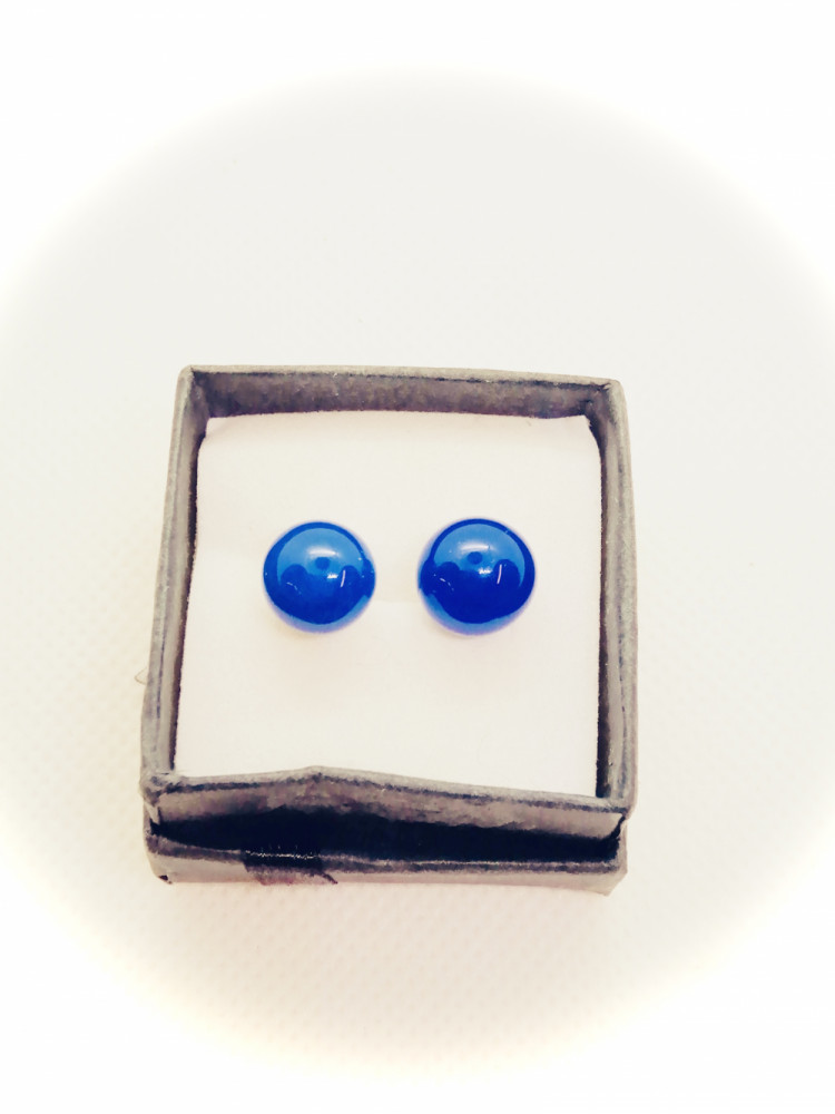 Øreringe,  mørk himmelblå