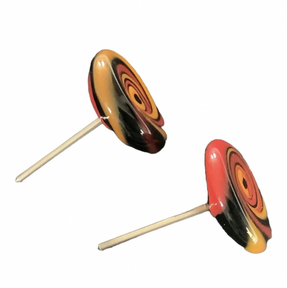 Osteknapper, rød, gul, sort, 1