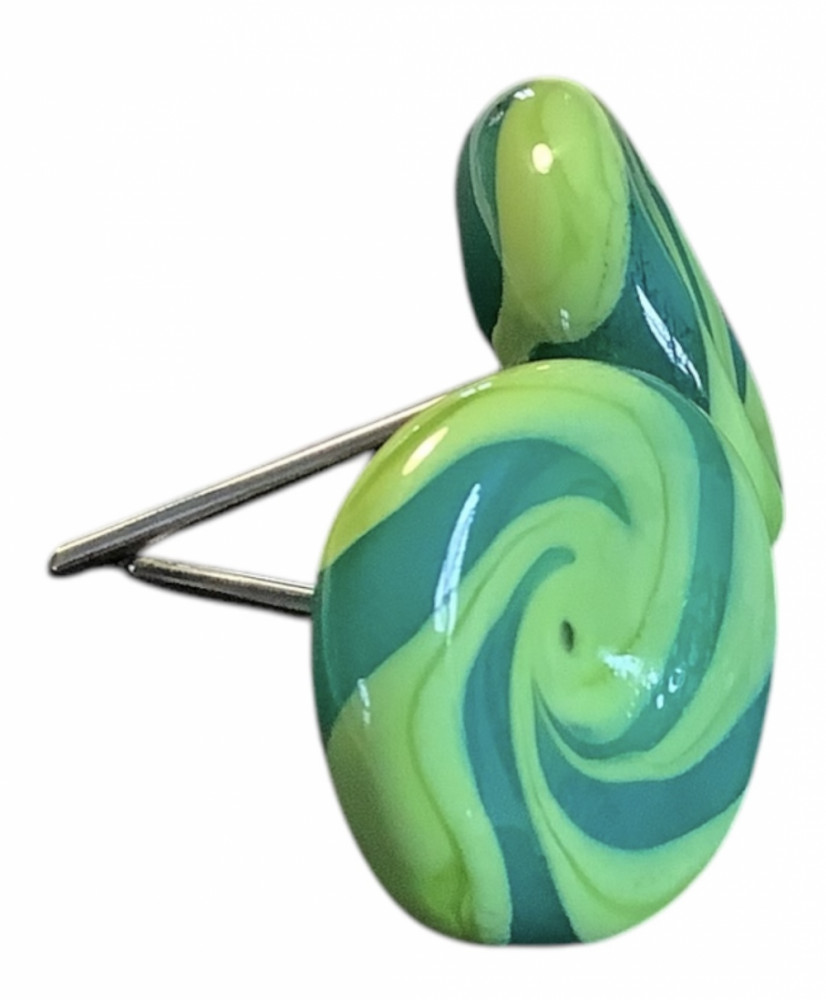 Osteknapper, flerfarvede, grønne (6)