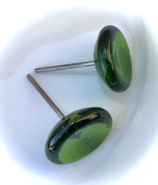 Osteknapper, grønne, transparente, 1