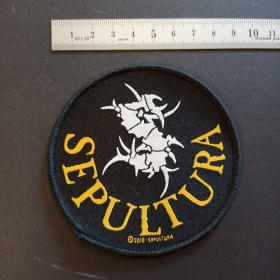 Sepultura logo round patch