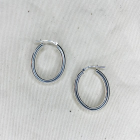 Thick hoop earrings