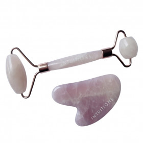 INTUITIONS ROSE QUARTS GUA SHA & ROLLER 