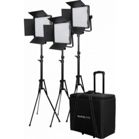 NANLITE Kit Nanlite 3 light kit 600CSA w/Trolley Case & Light Stand