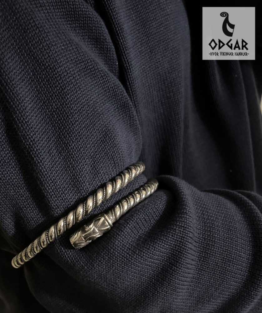 Armring vikingesmykke/ Edsring i bronze 8mm tyk