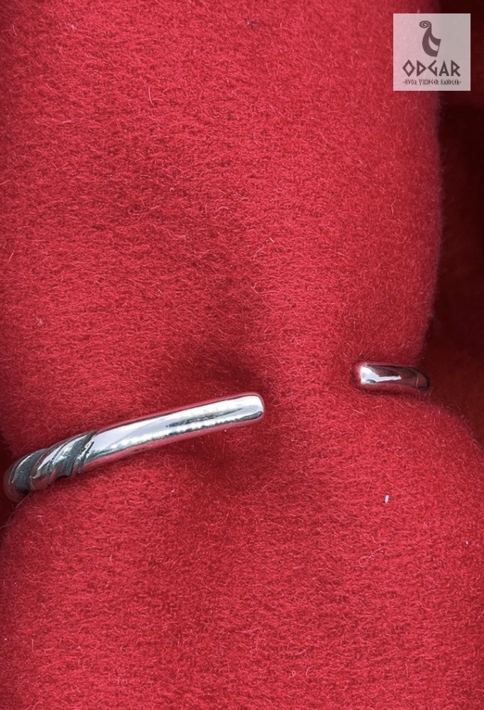 Armring vikingesmykke (håndledsring) 6mm snoet i sølv - Isle of Man - 2