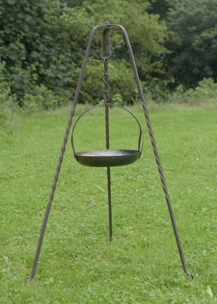 Bålpande med krog til ophæng 