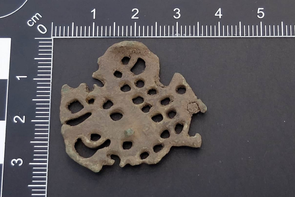 Broche - fibel fundet ved Skærbæk. I sølv