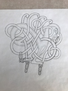 Broche - fibel fundet ved Skærbæk. I sølv