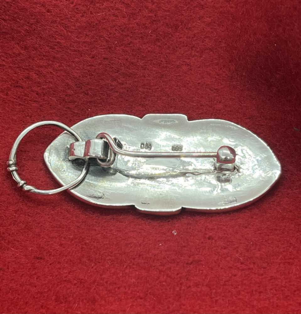 Broche fra Birka Sverige med ring - sølv