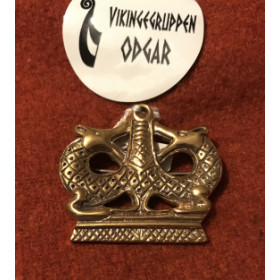 Broche med 2 drager i bronze