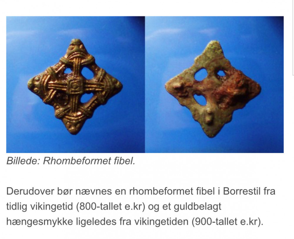 Broche Ulstrup Dragtspænde i bronze -  Firekant spænde fra Ulstrup Herregård