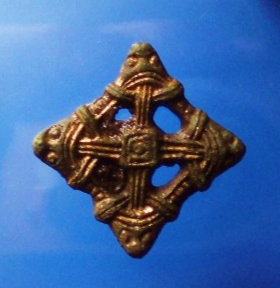 Broche Ulstrup Dragtspænde i sølv -  Firekant spænde fra Ulstrup Herregård