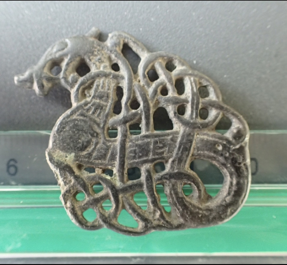 Broche Urnes fibel fundet ved Ringsted  - sølv