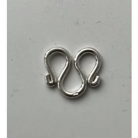 Dobbelt S-lås i sølv lille