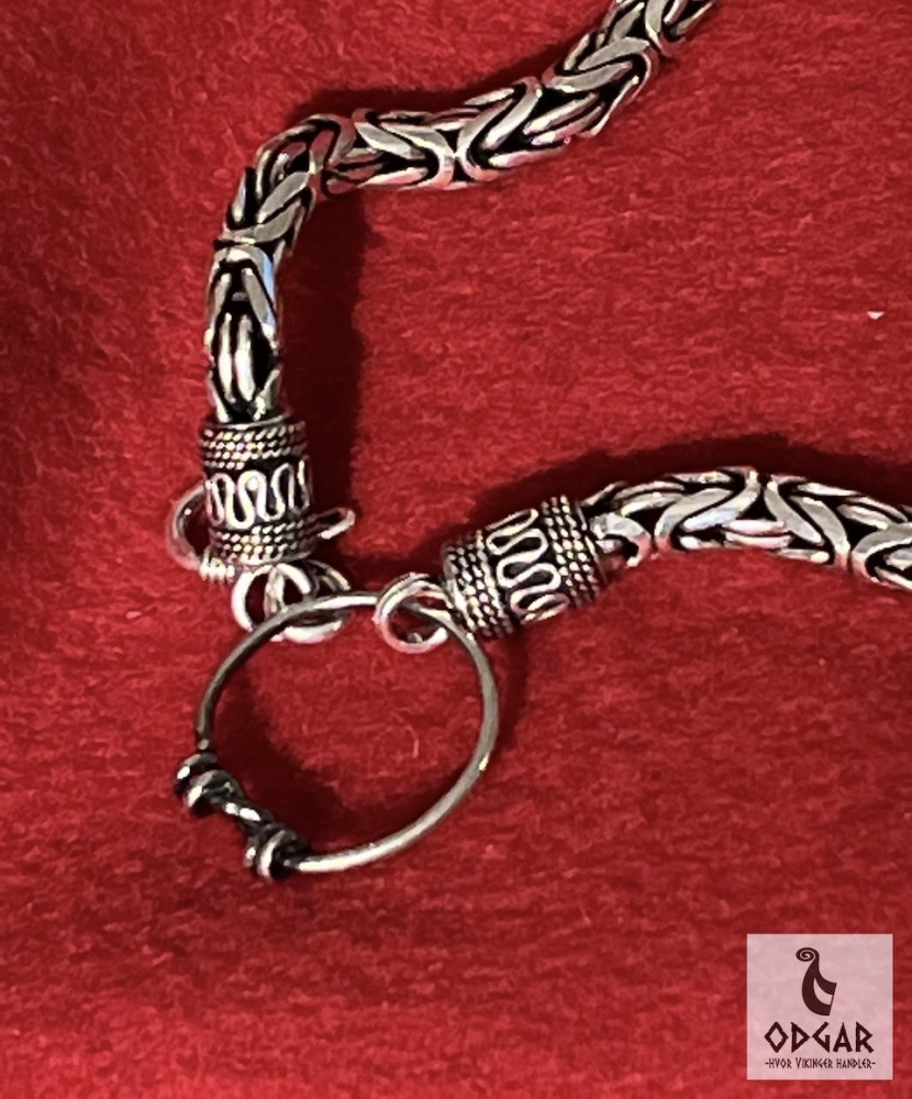 Halskæde med ornament lukning - sølv (3 - 5mm tyk)