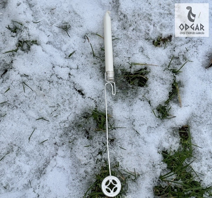 Julelysholder i forsølvet-bronze