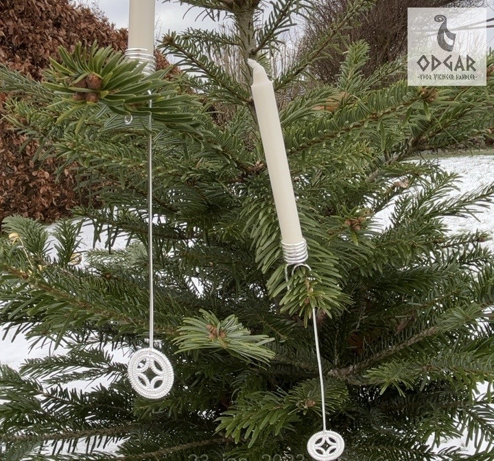 Julelysholder i forsølvet-bronze